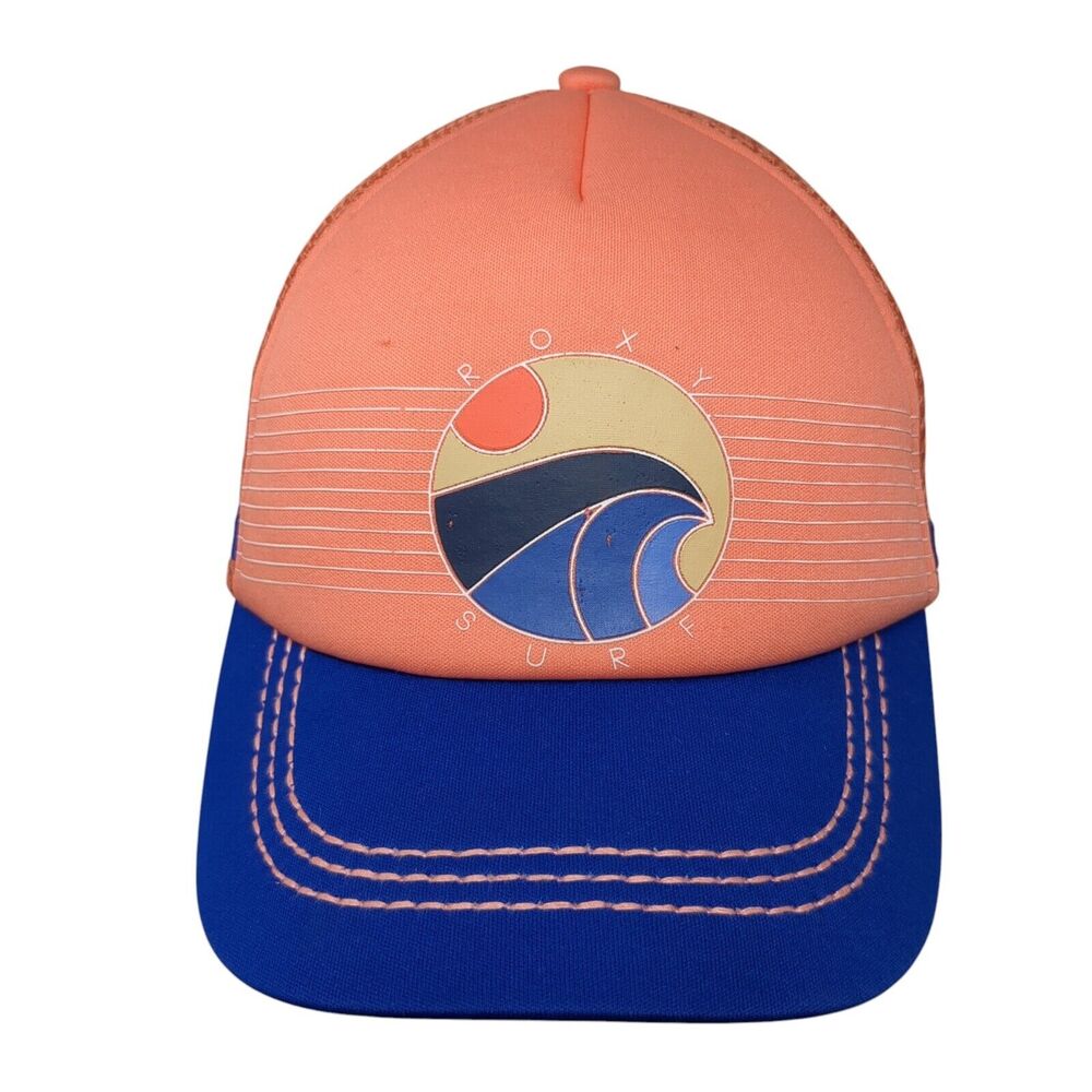 Roxy Surf Snapback Mesh Back Trucker Hat Multi One Size Colorblock